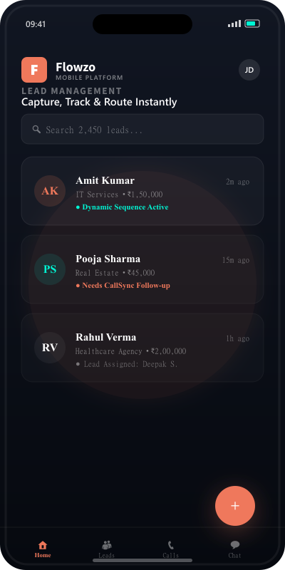 Leads Inbox App Screen